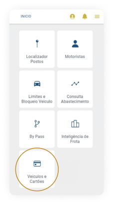 App tela menu